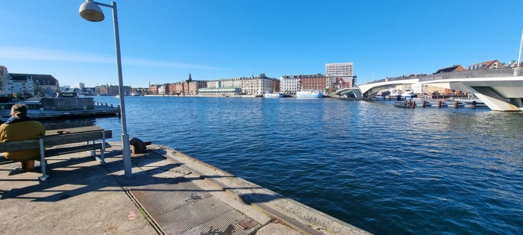 Copenhagen harbour waterfront view during my Copenhagen walking tour