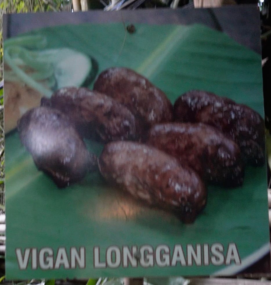 Vigan longganisa on display at a restaurant in Vigan City