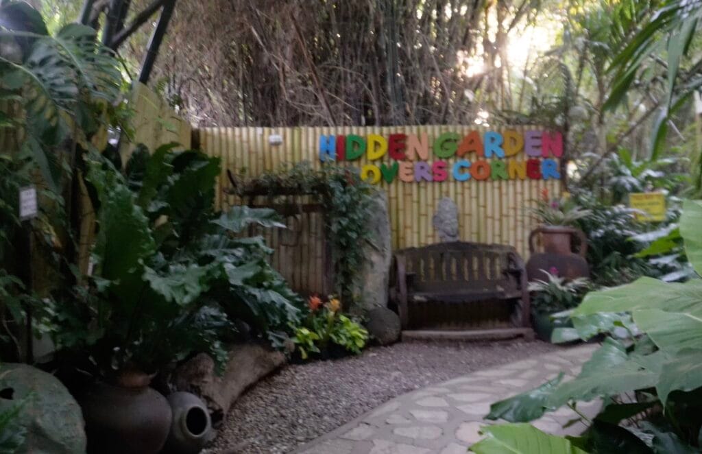 Lovers Corner seating area inside Hidden Garden Vigan