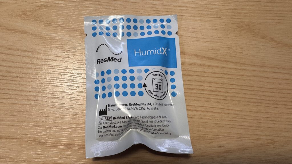 Sealed ResMed HumidX waterless humidifier for the AirMini